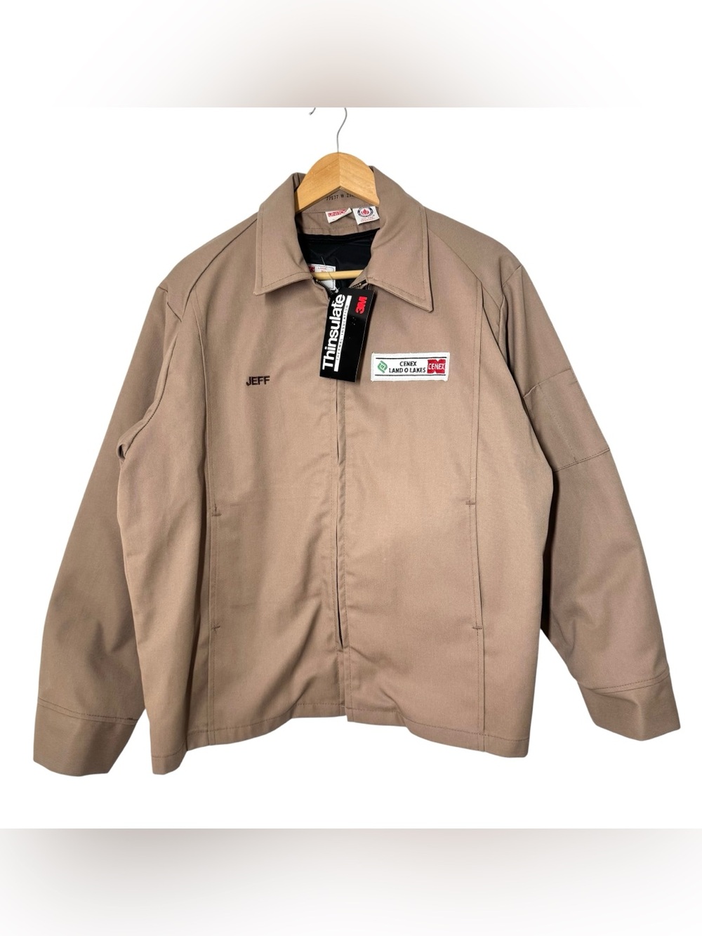 Vtg UNITOG Zip Out Quilted Liner Tan Work Jacket Union Made USA Men’s L 44 NWT!